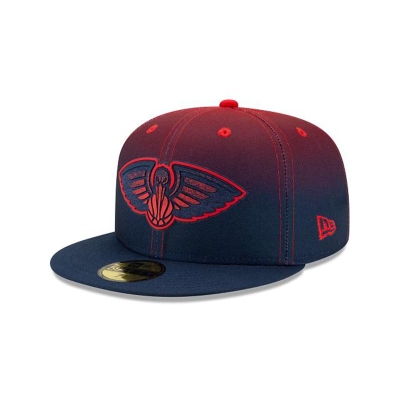New Orleans Pelicans Gorra | New Era NBA Back Half 59fifty Fitted Cap Mexico - Azules